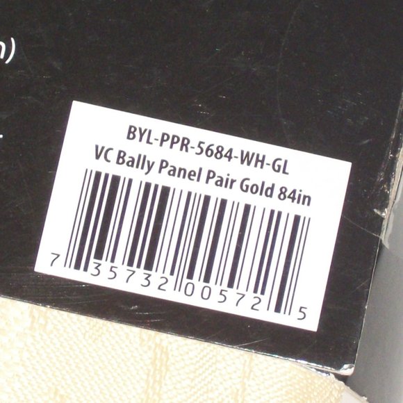 DREAM HOME NWT Gold Jacquard Rod Pocket Curtains Drapes 2 Panels 28" x 84" each - Picture 5 of 8